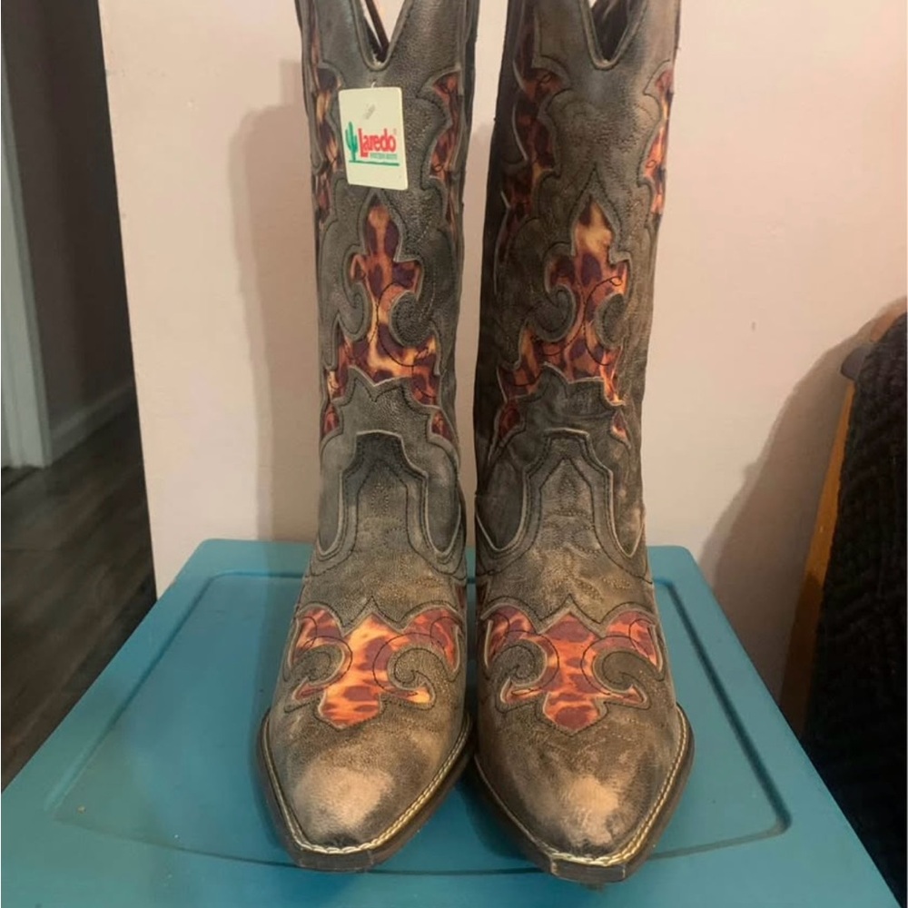 Laredo Women's Heeled Boots - Brown and Orange